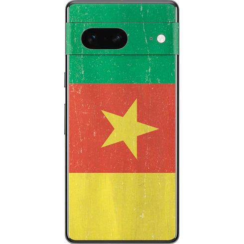 Cameroon Flag Distressed Google Pixel 7 Skin